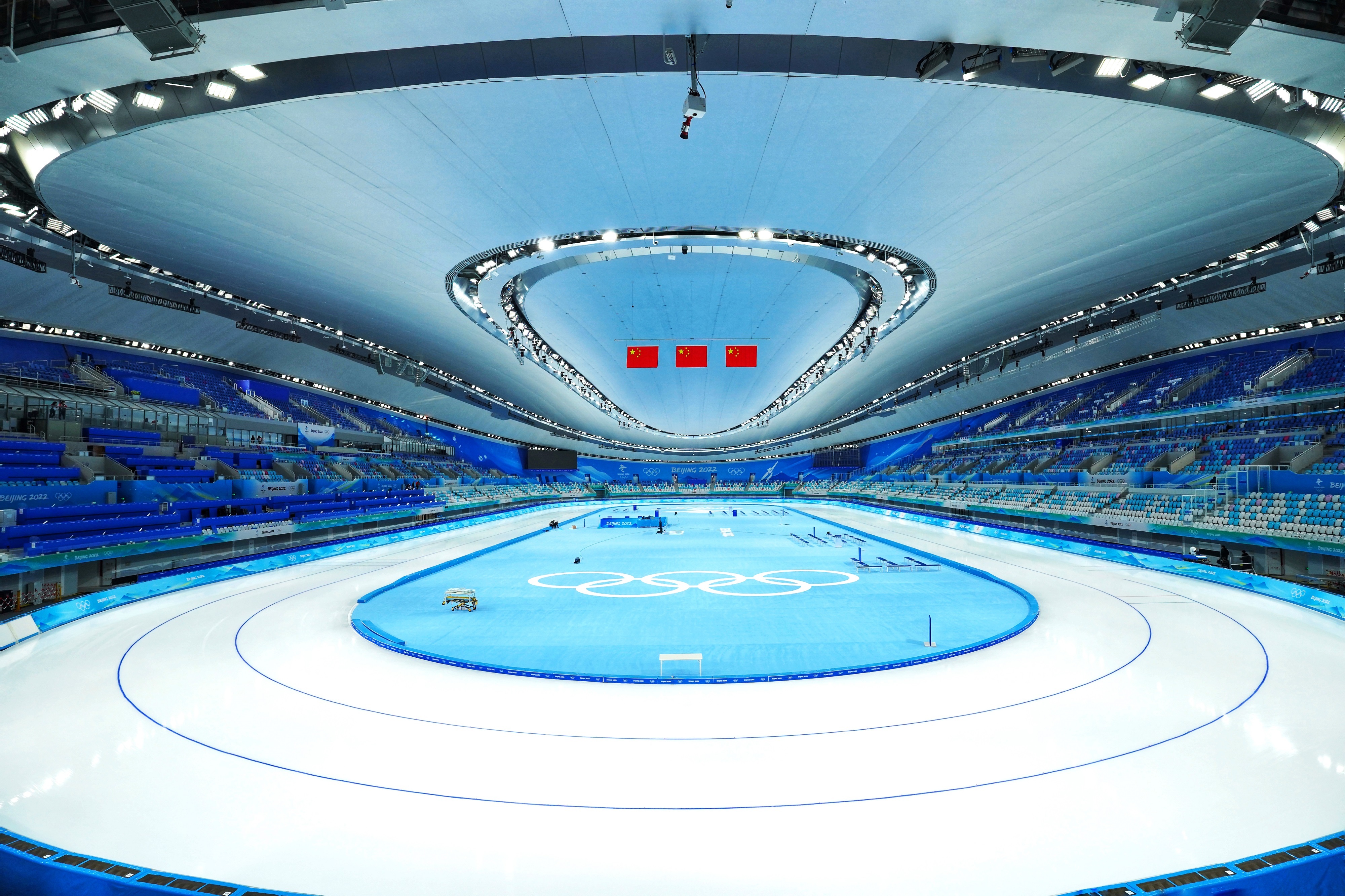 △國(guó)家速滑館，2022年1月4日，習(xí)近平總書記到這里調(diào)研。(圖/總臺(tái)國(guó)廣記者李晉拍攝)