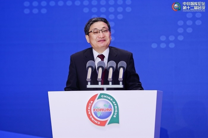 中國政府非洲事務(wù)特別代表劉豫錫在中非智庫論壇第十二屆會(huì)議開幕式上發(fā)表致辭。浙江師范大學(xué)非洲研究院供圖