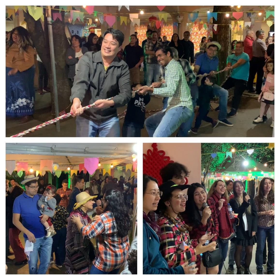 參與者在活動中體驗巴西豐收節(jié)文化元素。（圣保羅州立大學孔子學院供圖）