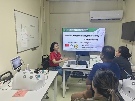 培訓現(xiàn)場。第18期援圭亞那醫(yī)療隊供圖