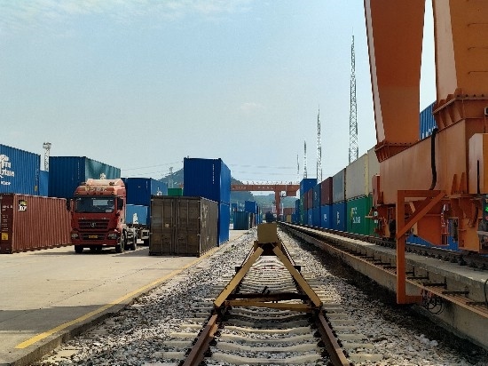 廣州東部公鐵聯(lián)運(yùn)樞紐（增城西站）。人民網(wǎng) 王雅蝶攝