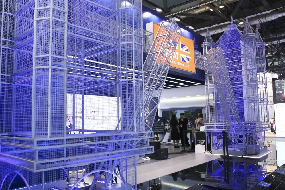 這是9月3日在國家會議中心綜合展區(qū)拍攝的英國展館。新華社記者 孫瑋彤 攝