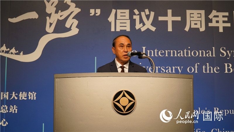 柬埔寨駐日大使圖伊瑞發(fā)言。人民網(wǎng) 蔣曉辰攝