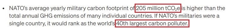 看看北約的“碳足跡”，就知道西方的氣候承諾有多扯