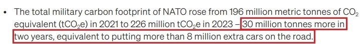 看看北約的“碳足跡”，就知道西方的氣候承諾有多扯