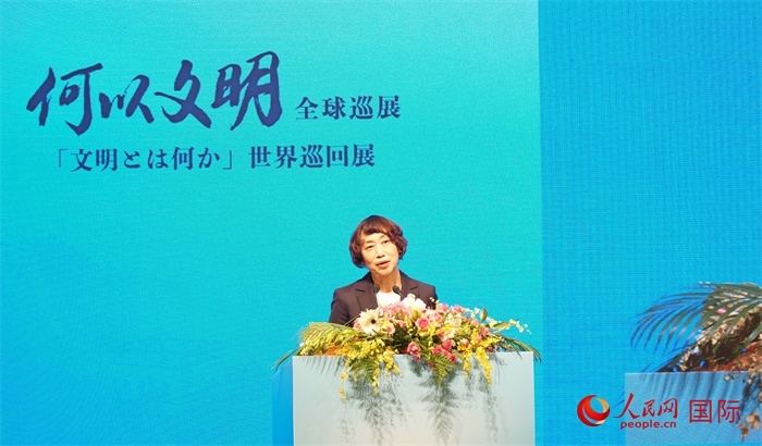 中央廣播電視總臺副臺長邢博致辭。人民網(wǎng) 蔣曉辰攝