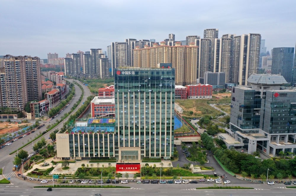 中國(guó)—東盟信息港（無人機(jī)照片）。