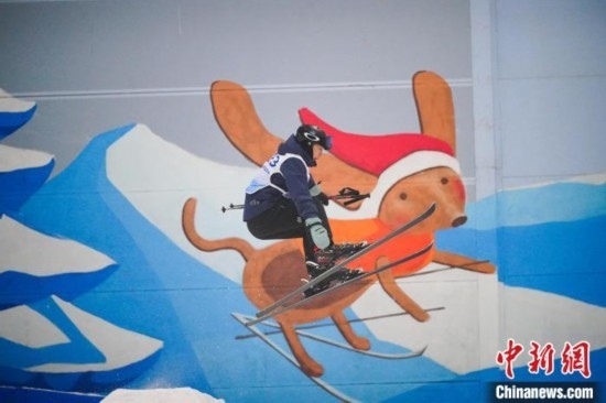 12月22日，云南省第一屆冬季運(yùn)動(dòng)會(huì)在昆明開幕。圖為選手在公開組男子自由式滑雪雪上技巧比賽中。中新社記者 劉冉陽(yáng) 攝