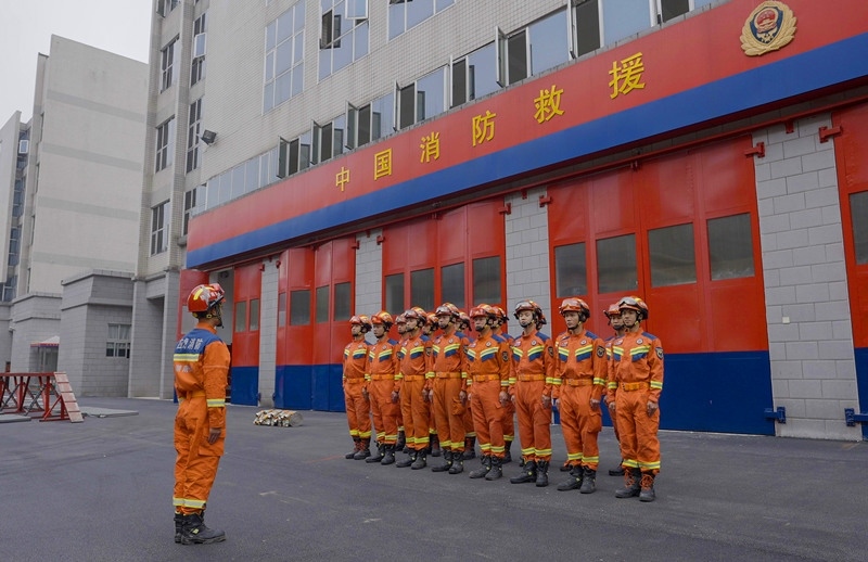 集結(jié)列隊(duì)。受訪(fǎng)者供圖