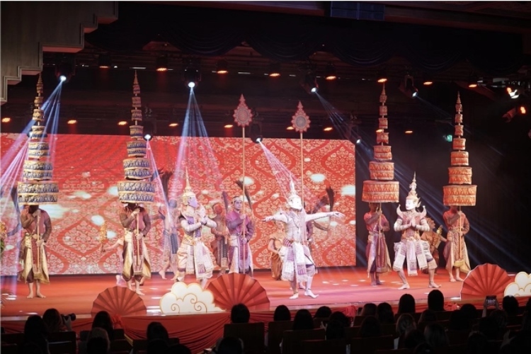 圖為2024“歡樂春節(jié)”中泰互致新春賀辭活動現(xiàn)場。 中國駐泰國大使館文化處供圖