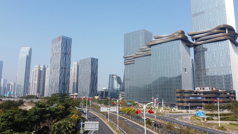 2024年1月1日，廣東珠海，橫琴粵澳深度合作區(qū)樓群。