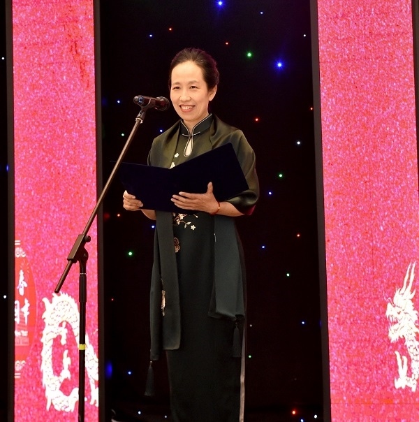 中國(guó)駐阿拉木圖總領(lǐng)事蔣薇致辭。中國(guó)駐阿拉木圖總領(lǐng)館供圖