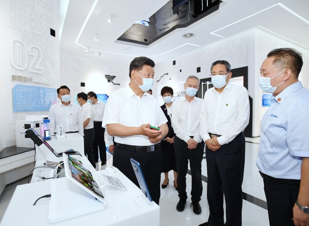 2020年8月19日下午，習(xí)近平總書記在安徽省合肥市參觀安徽創(chuàng)新館，了解安徽省科技創(chuàng)新和新興產(chǎn)業(yè)發(fā)展情況。