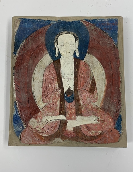 佛像壁畫殘片（暫定名）。國(guó)家文物局供圖