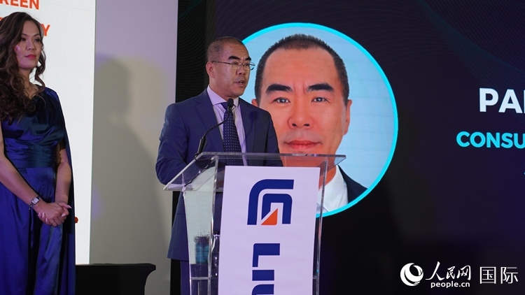 中國駐約翰內(nèi)斯堡總領(lǐng)事潘慶江發(fā)言致辭。人民網(wǎng) 張茜攝