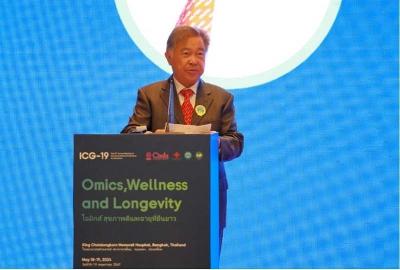 朱拉隆功大學(xué)醫(yī)學(xué)院副院長(zhǎng)沃拉蘇克·肖特勒蘇克發(fā)表主旨演講。主辦方供圖