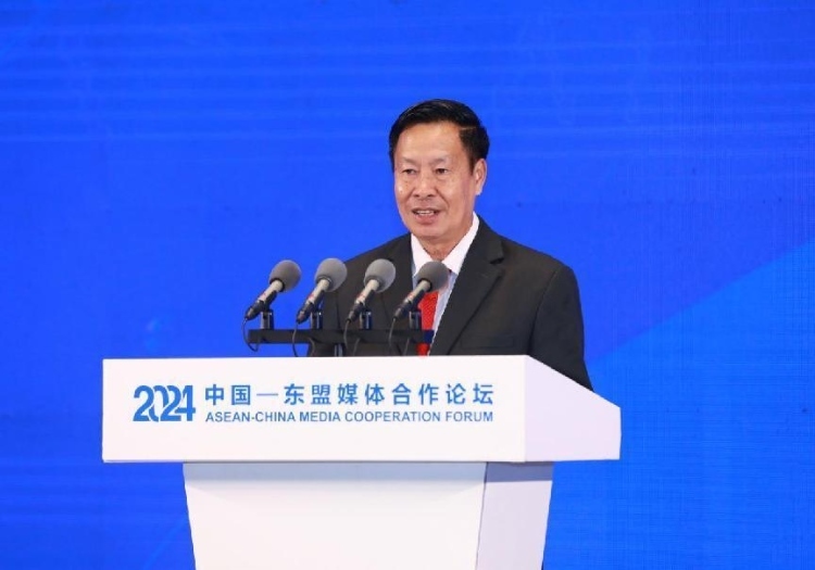 坡西·喬馬尼馮致辭。中國外文局供圖