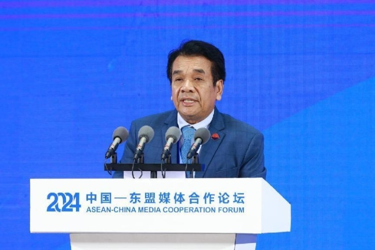 韓桑阿致辭。中國外文局供圖