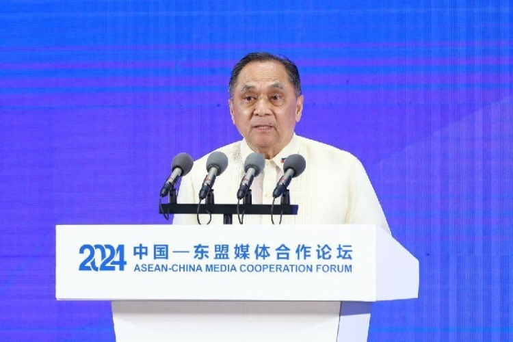 吉米致辭。中國外文局供圖