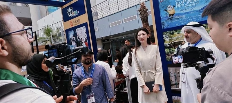 中國(guó)聯(lián)合展臺(tái)引發(fā)阿拉伯媒體關(guān)注。主辦方供圖