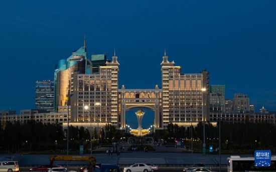 這是7月1日拍攝的哈薩克斯坦首都阿斯塔納街景。新華社記者 白雪騏 攝