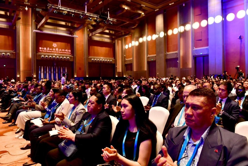 與會(huì)嘉賓出席第十屆尼山世界文明論壇。新華社記者 郭緒雷 攝