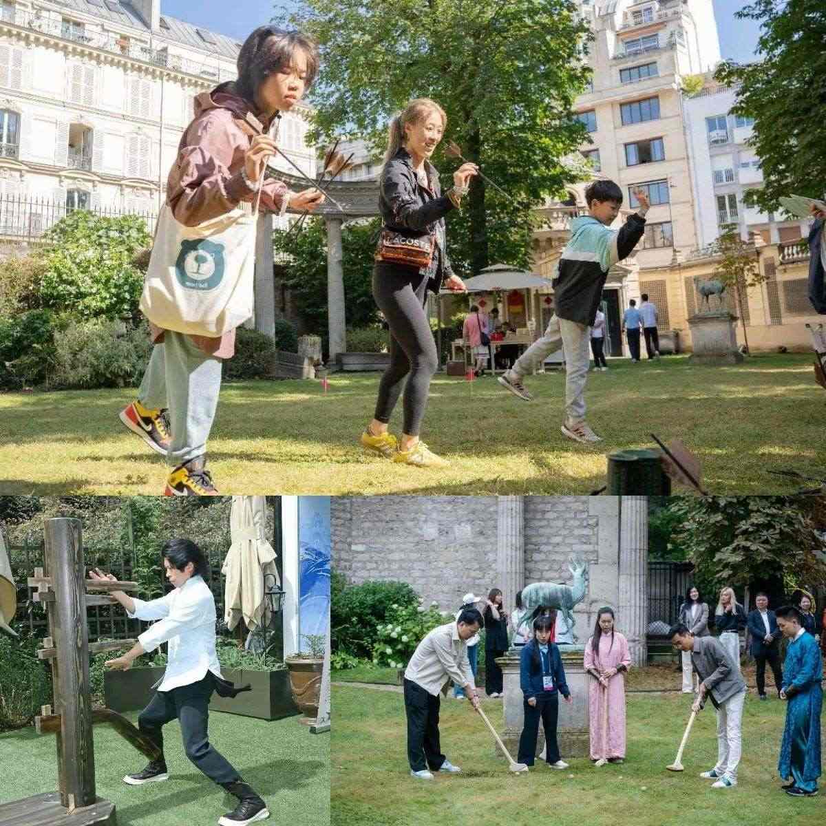 中國(guó)傳統(tǒng)體育項(xiàng)目互動(dòng)體驗(yàn)區(qū)樂(lè)趣橫生?！爸袊?guó)之家”供圖