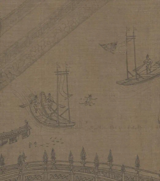 《龍舟奪標圖》中的“水秋千”