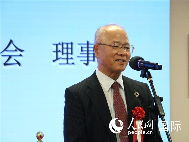 日中協(xié)會理事長瀨野清水致辭。人民網(wǎng) 許可攝