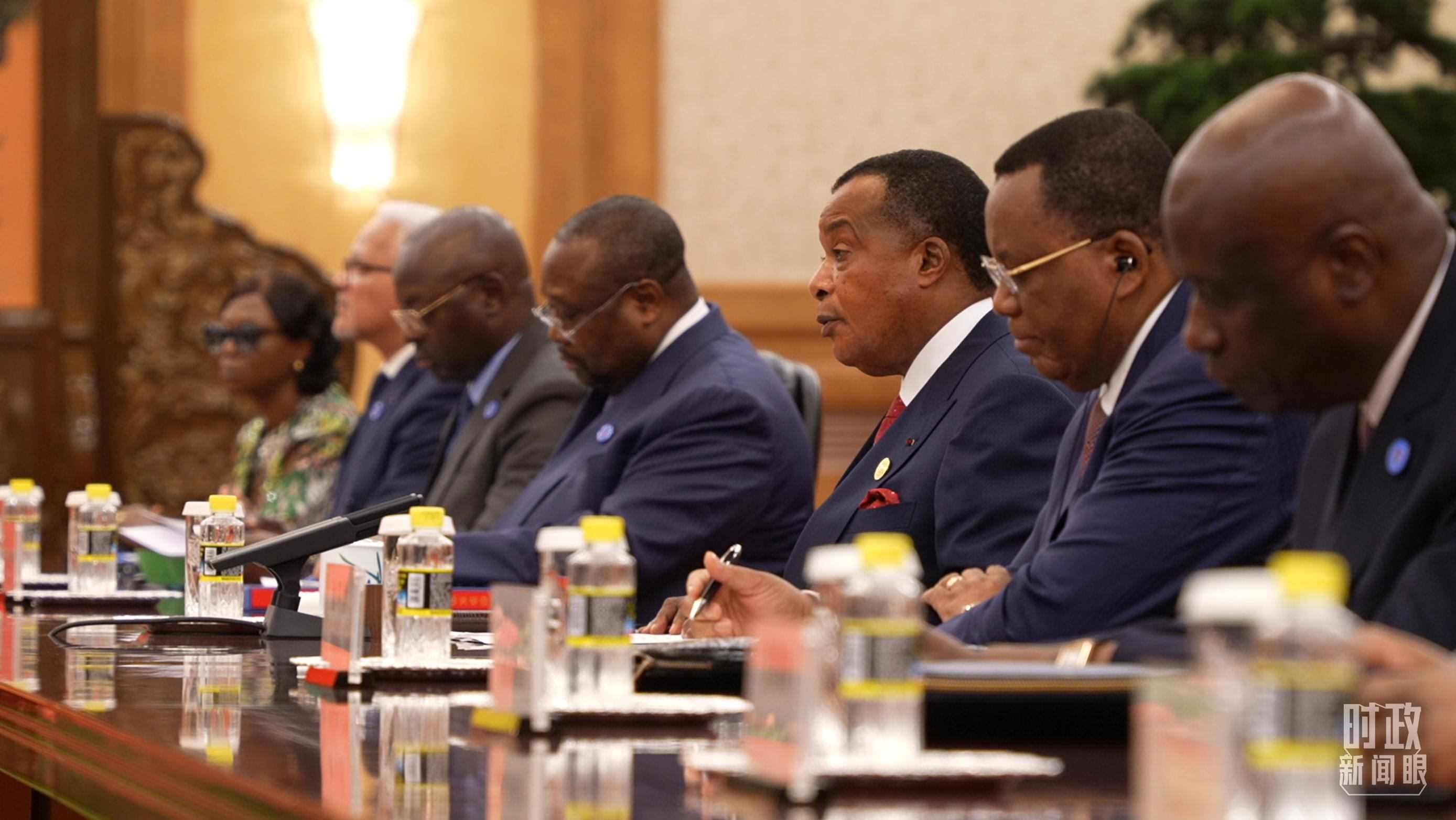 剛果（布）總統(tǒng)薩蘇。（總臺央視記者蔣碩拍攝）