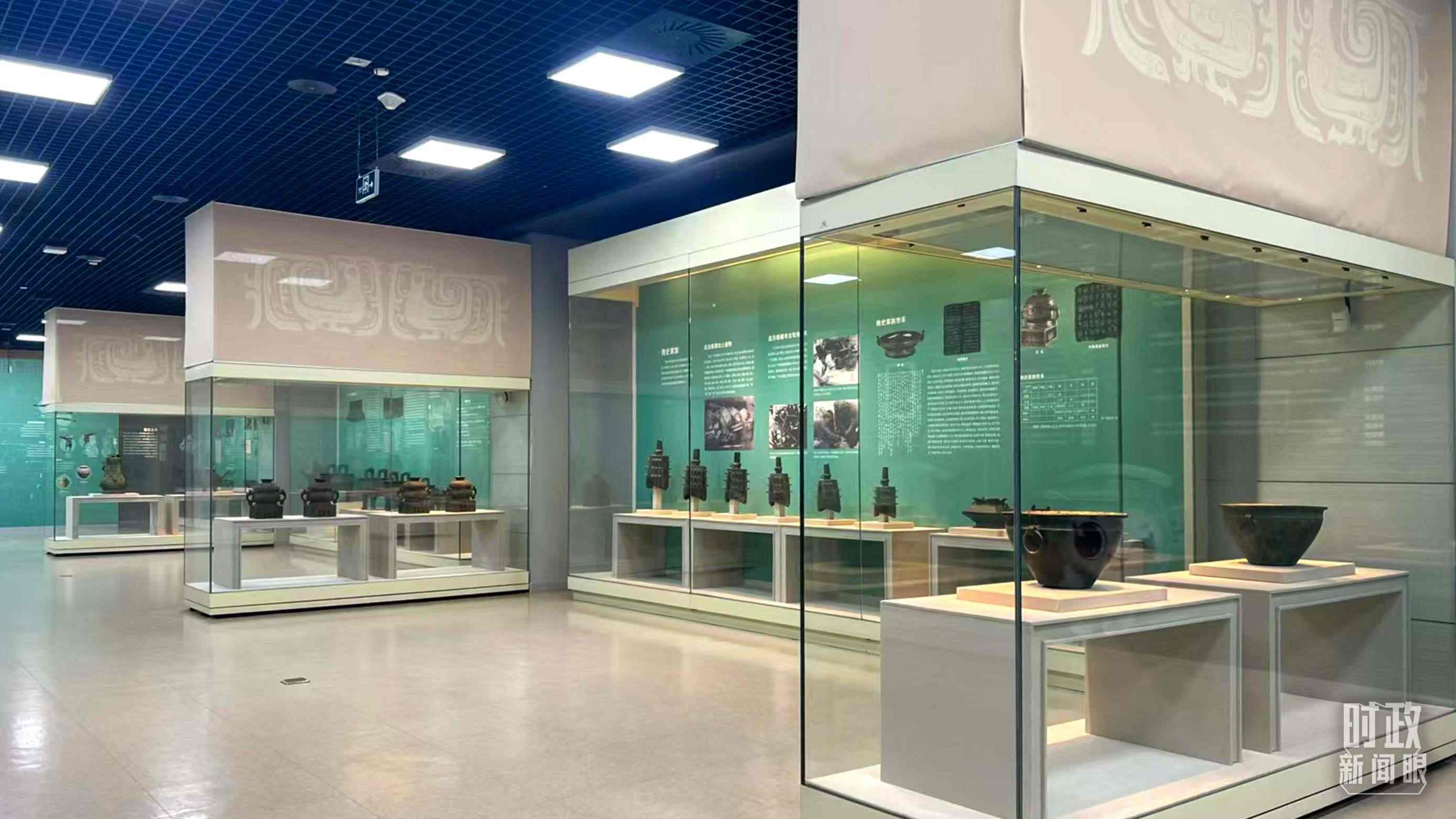 △ 寶雞青銅器博物院內(nèi)展陳。（總臺記者崔剛拍攝）