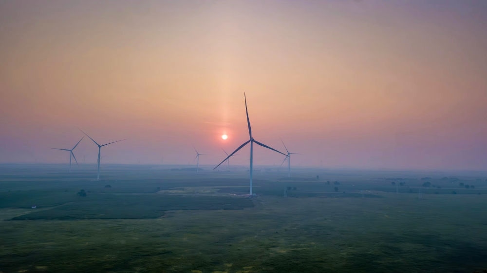 內(nèi)蒙古通遼市238萬千瓦風(fēng)電基地。（受訪者供圖）