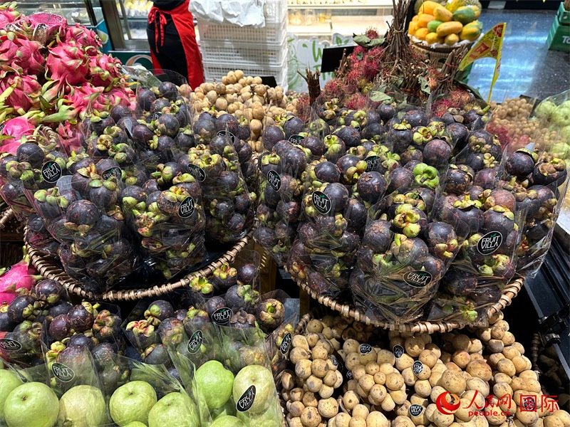 泰國超市售賣的山竹。人民網(wǎng)記者 簡承淵攝