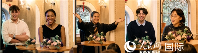 五位英國高校學(xué)生代表現(xiàn)場分享體會 楊浩鵬攝