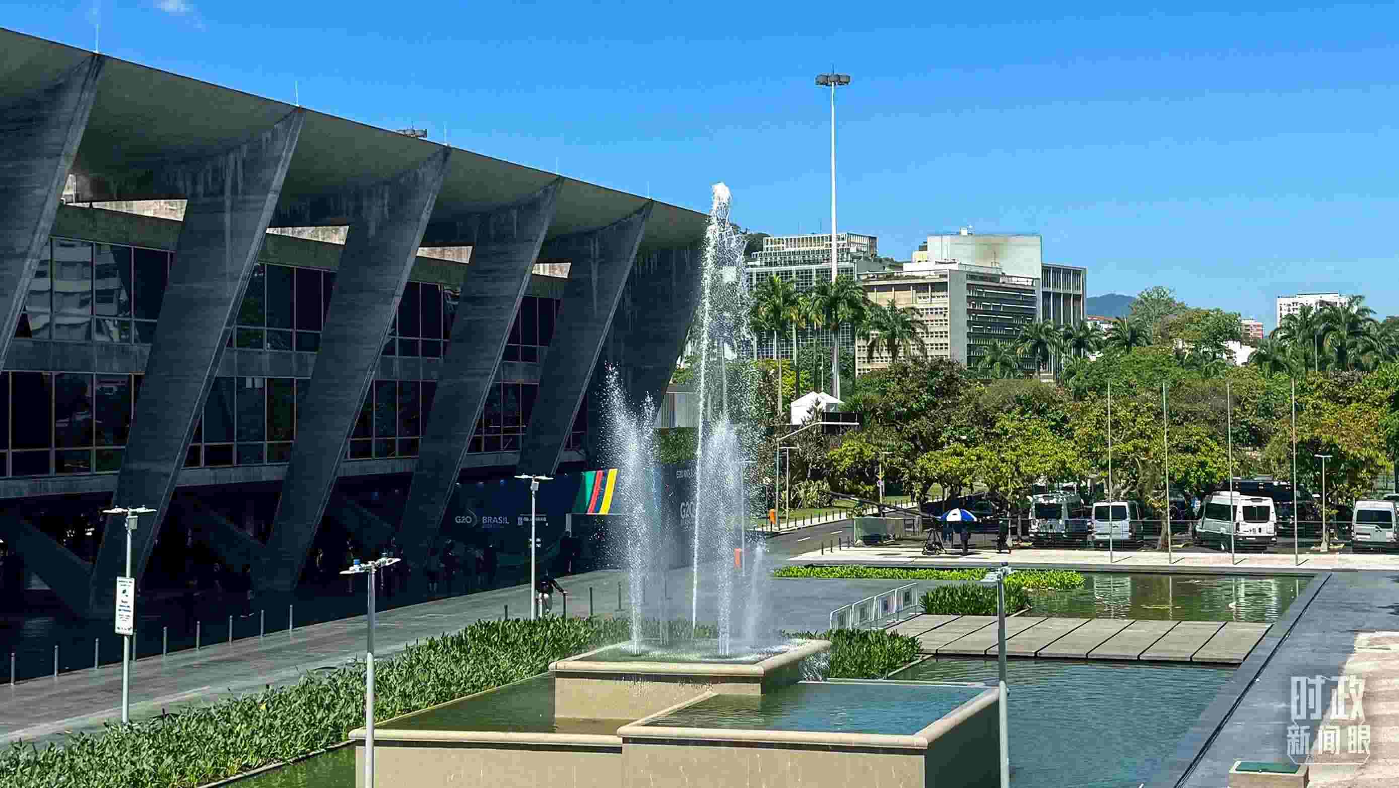 △G20峰會舉辦地，巴西里約熱內(nèi)盧現(xiàn)代藝術(shù)博物館。（總臺央視記者趙怡彬拍攝）