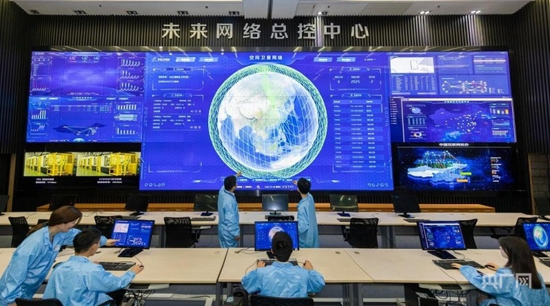 紫金山實驗室的未來網(wǎng)絡國家重大科技基礎設施總控中心（央廣網(wǎng)發(fā) 蔣文超 攝）