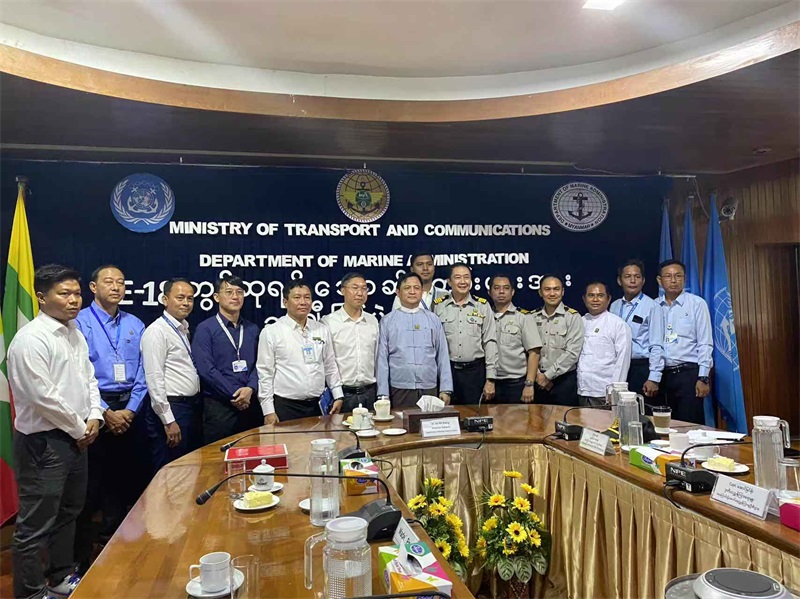 緬甸第18屆國(guó)家級(jí)港口設(shè)施安全聯(lián)合演習(xí)頒獎(jiǎng)儀式現(xiàn)場(chǎng)。中緬油氣管道公司供圖