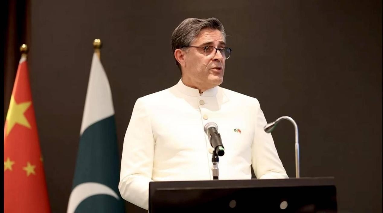 巴基斯坦駐華大使卡里爾·哈什米致辭。巴基斯坦駐華大使館供圖