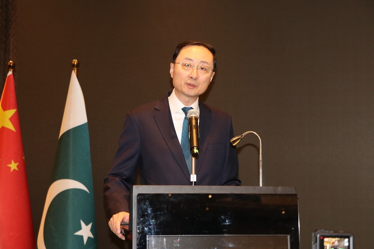 外交部副部長(zhǎng)孫衛(wèi)東致辭。巴基斯坦駐華大使館供圖