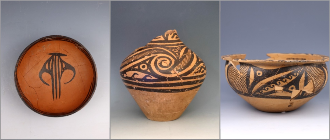 甘肅臨洮寺洼遺址出土的馬家窯類型彩陶。全國十大考古新發(fā)現(xiàn)活動辦公室供圖