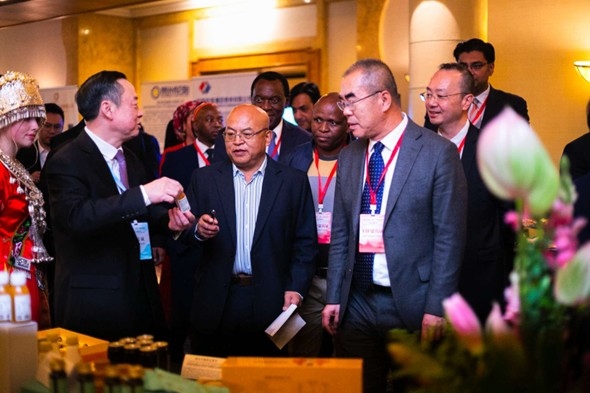 與會嘉賓走訪特色展臺。南非貴州商會供圖