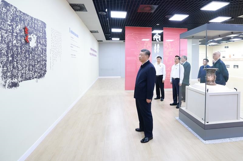 △2024年9月10日，習(xí)近平總書記來到陜西寶雞市參觀寶雞青銅器博物院。