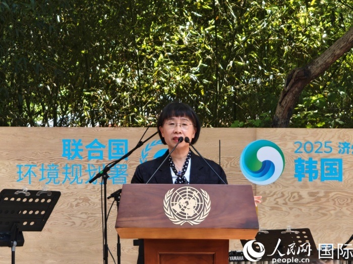 周國梅致辭。人民網記者 李明攝